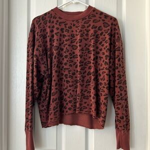 Sundry leopard print crewneck sweatshirt